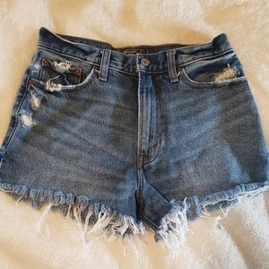 Abercrombie high waisted denim shorts
